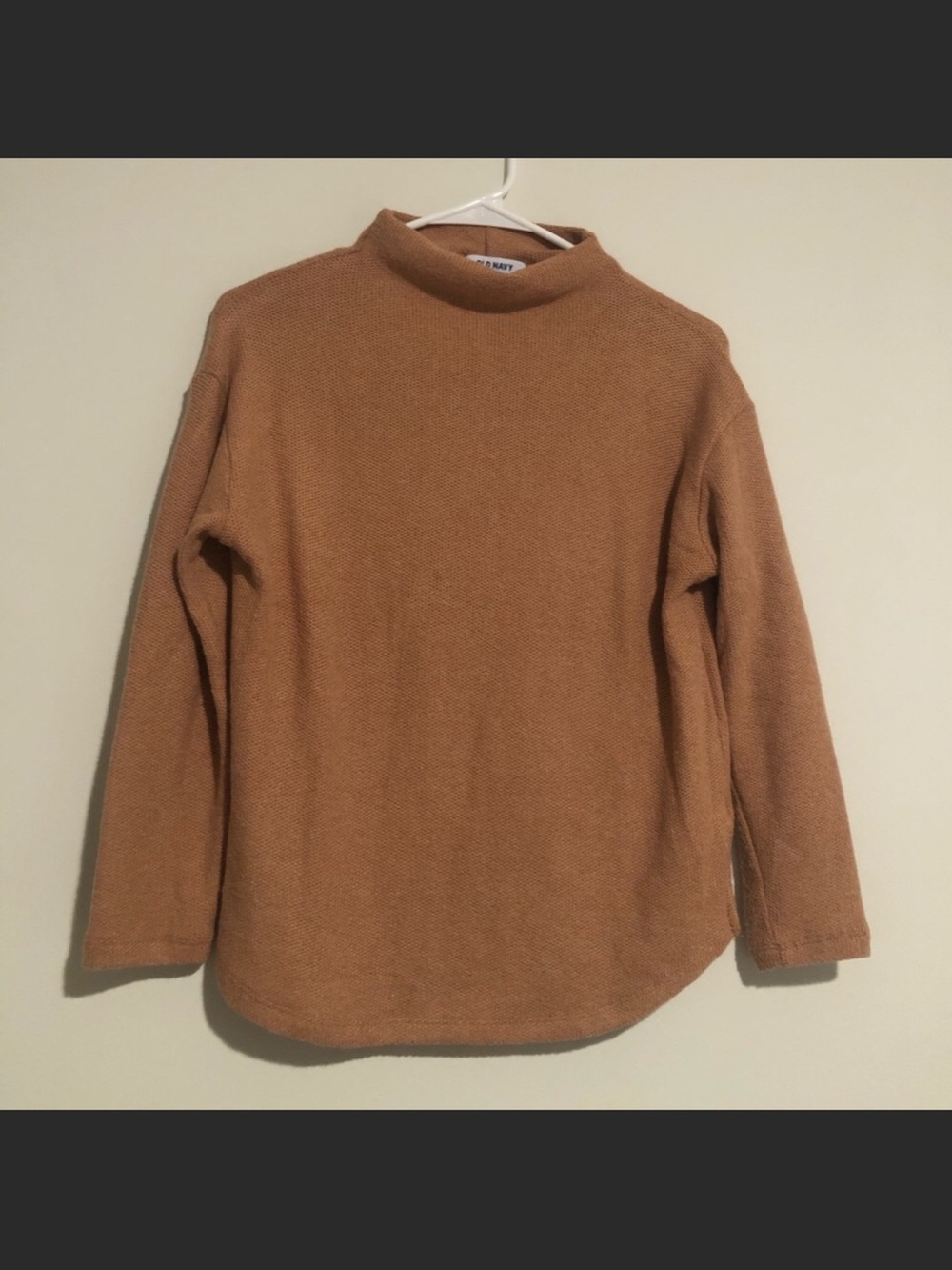 Old Navy Camel Brown Mock Neck Sweater